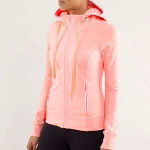 Lululemon Rejuvenate Hoodie Full Zip Sweatshirt Bleached Coral Pink Size 12